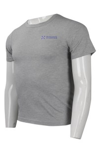 T772 來樣訂做男裝短袖T恤 網上下單男裝短袖T恤  科技創意 活動T恤T恤供應商    灰色  男生 短 t